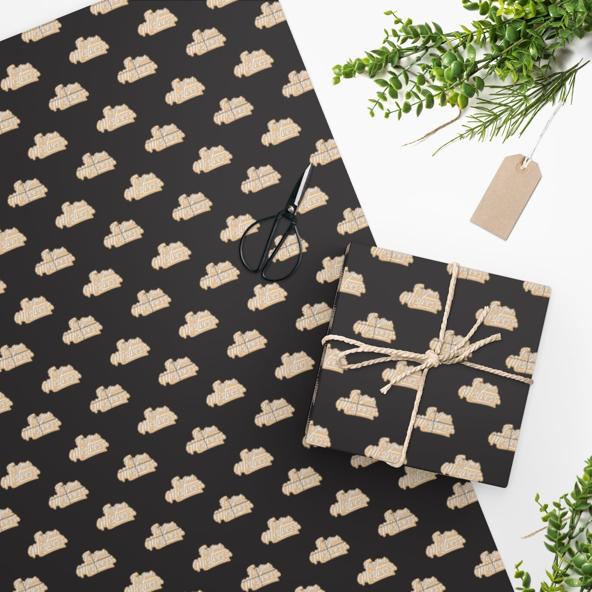 For you, Mistress! Wrapping Paper - Black & Gold