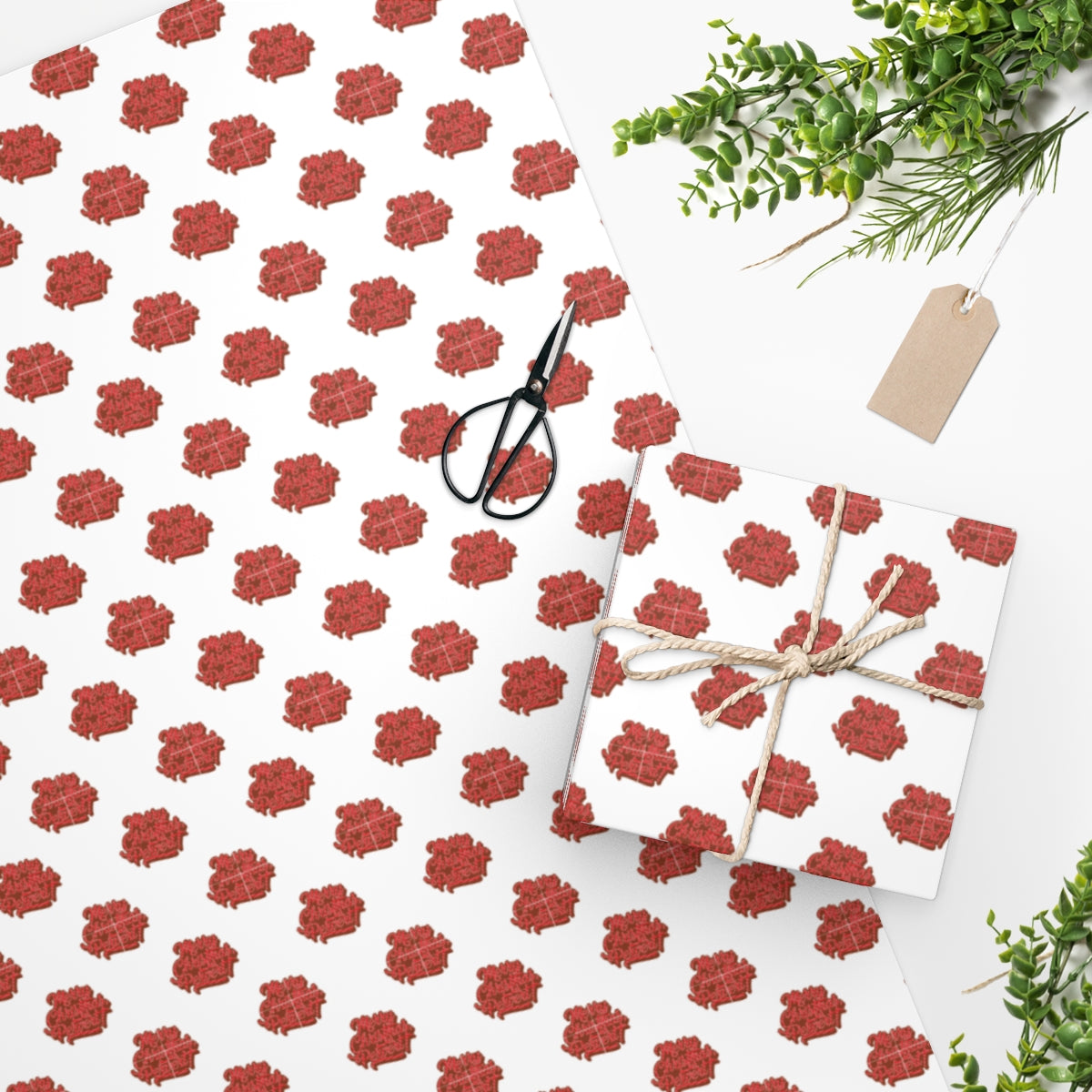 Merry Christmas Pervert! Wrapping Paper - White & Red