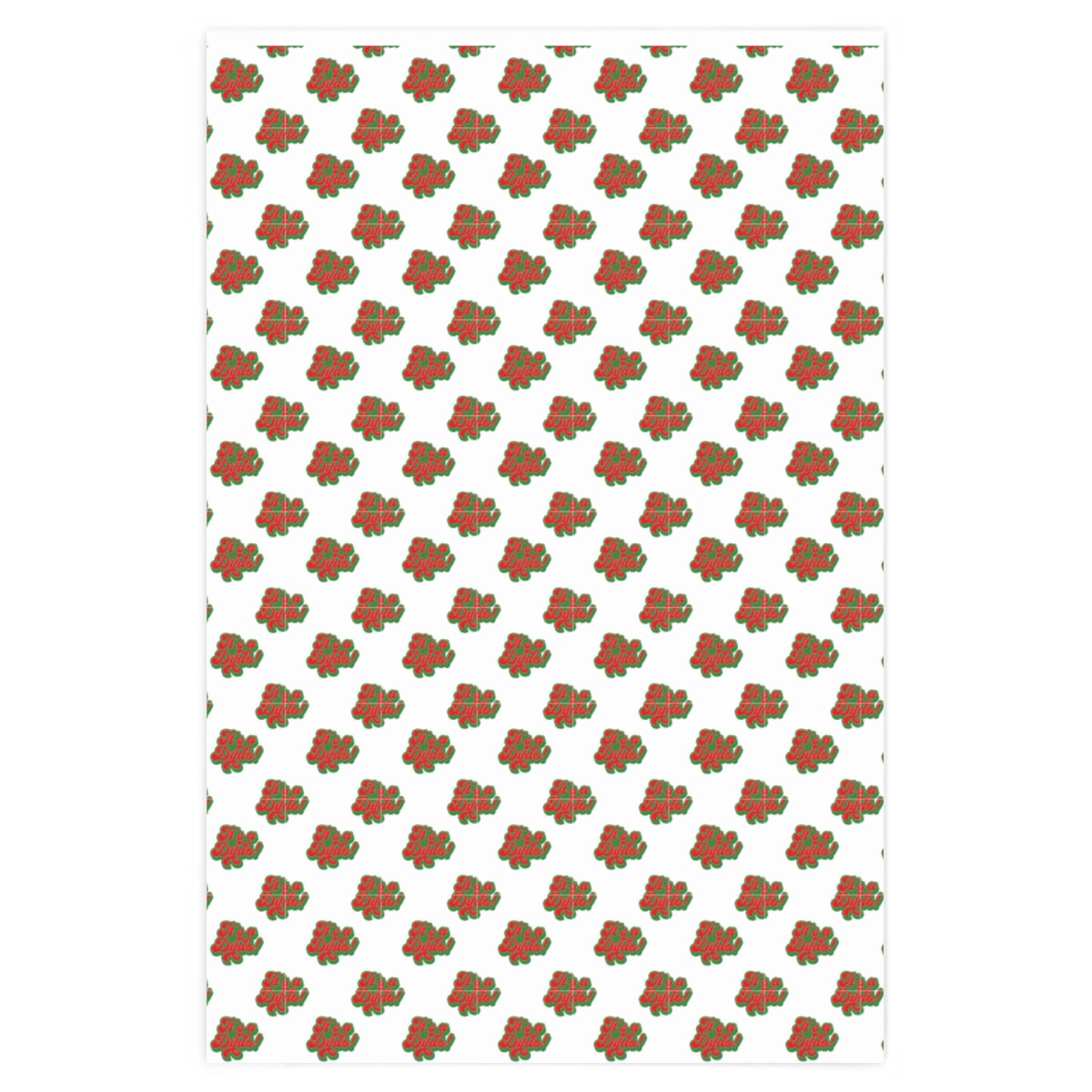 It's a Dildo! Wrapping Paper - White & Red/Green