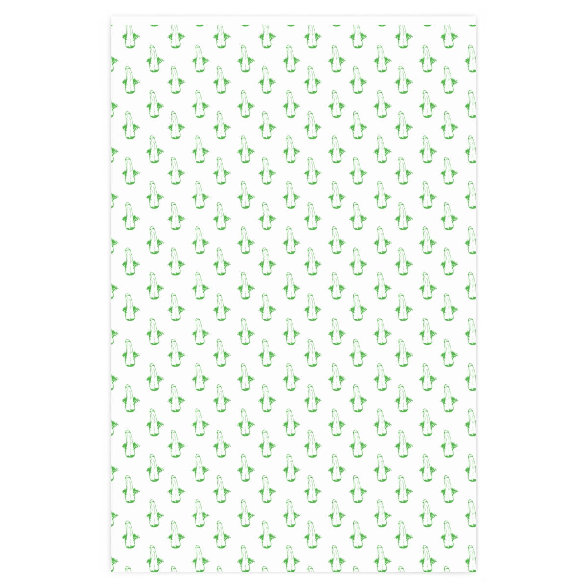 Erect Penis Wrapping Paper! White & Green