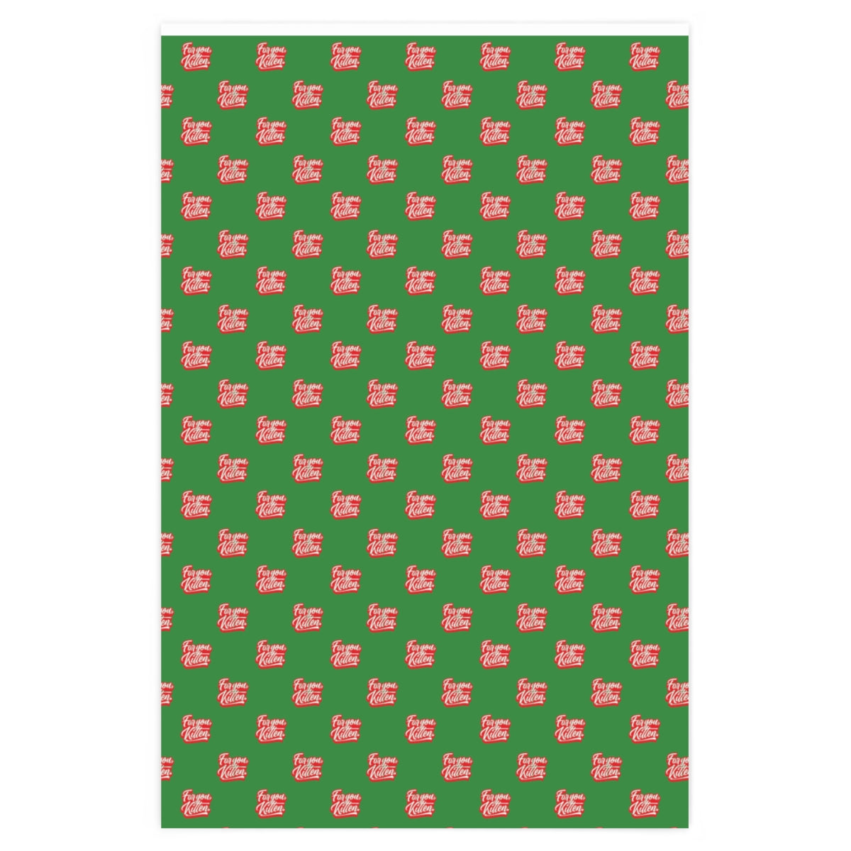 For you, Kitten! Wrapping Paper - Green & Red