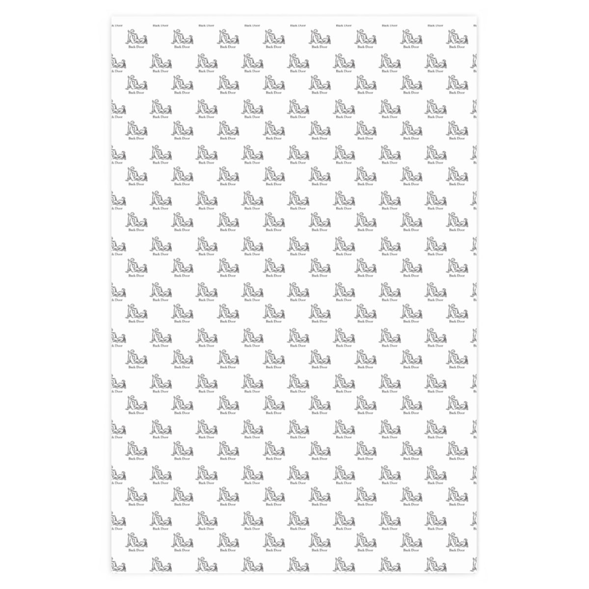 Kama Sutra Backdoor! Wrapping Paper - White & Black