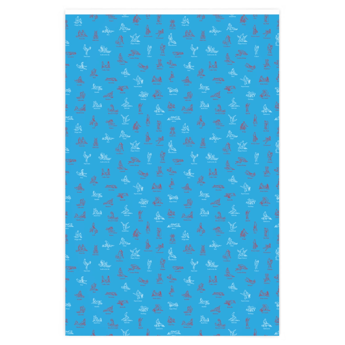 All Kama Sutra Wrapping Paper - Light Blue