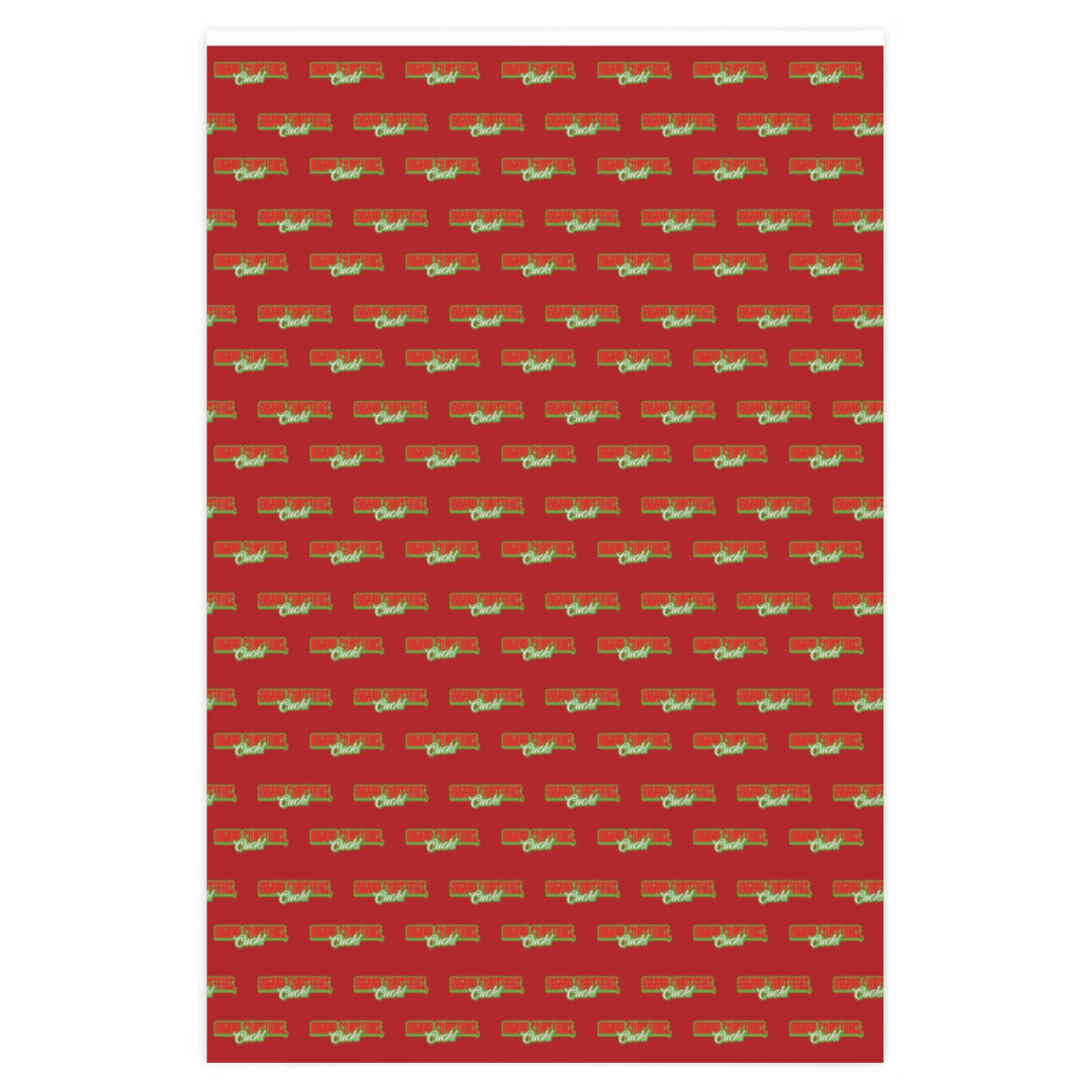 Merry Christmas, Cuck! Wrapping Paper - Red & Green