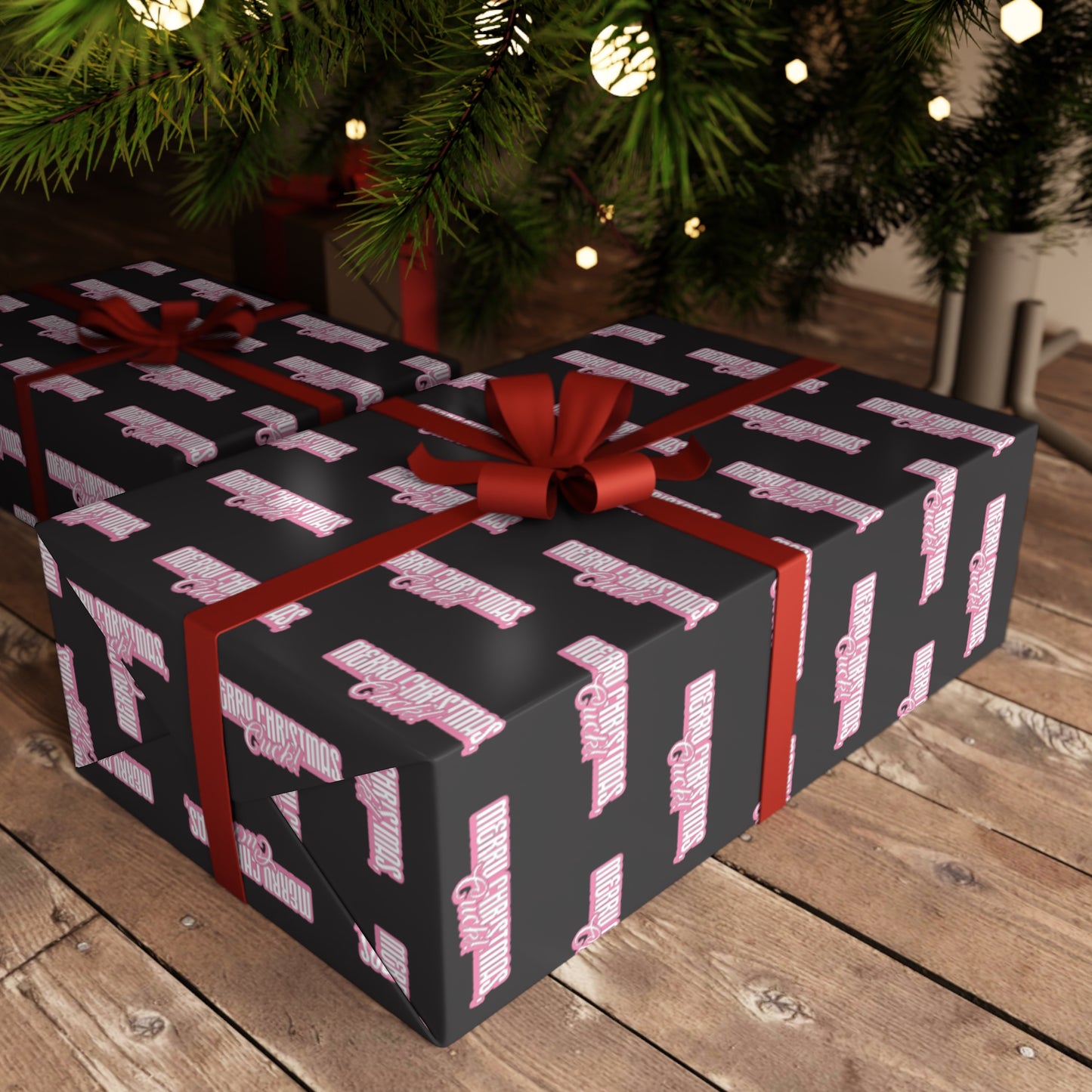 Merry Christmas, Cuck! Wrapping Paper - Black & Pink