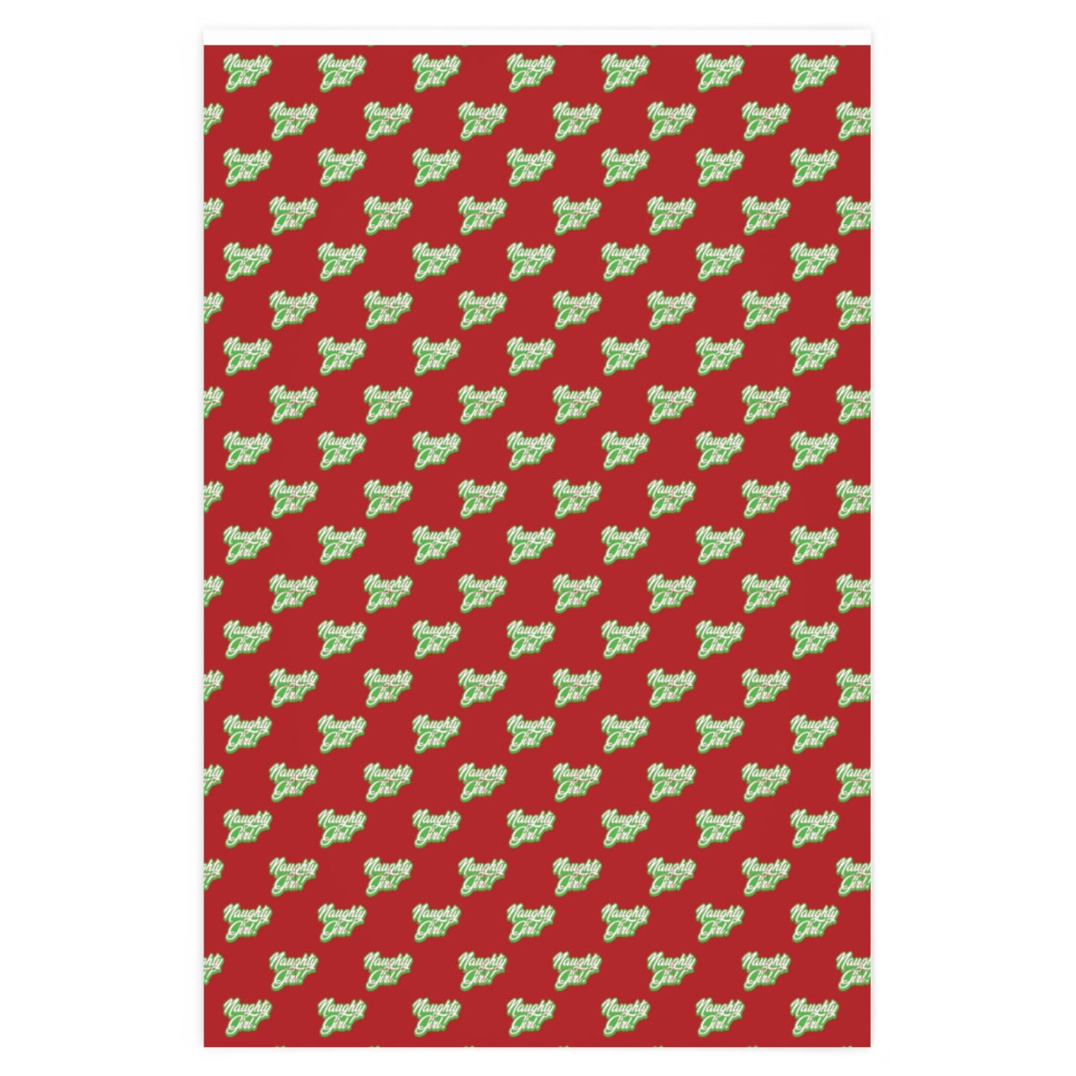 Naughty Girl! Wrapping Paper - Red & Green