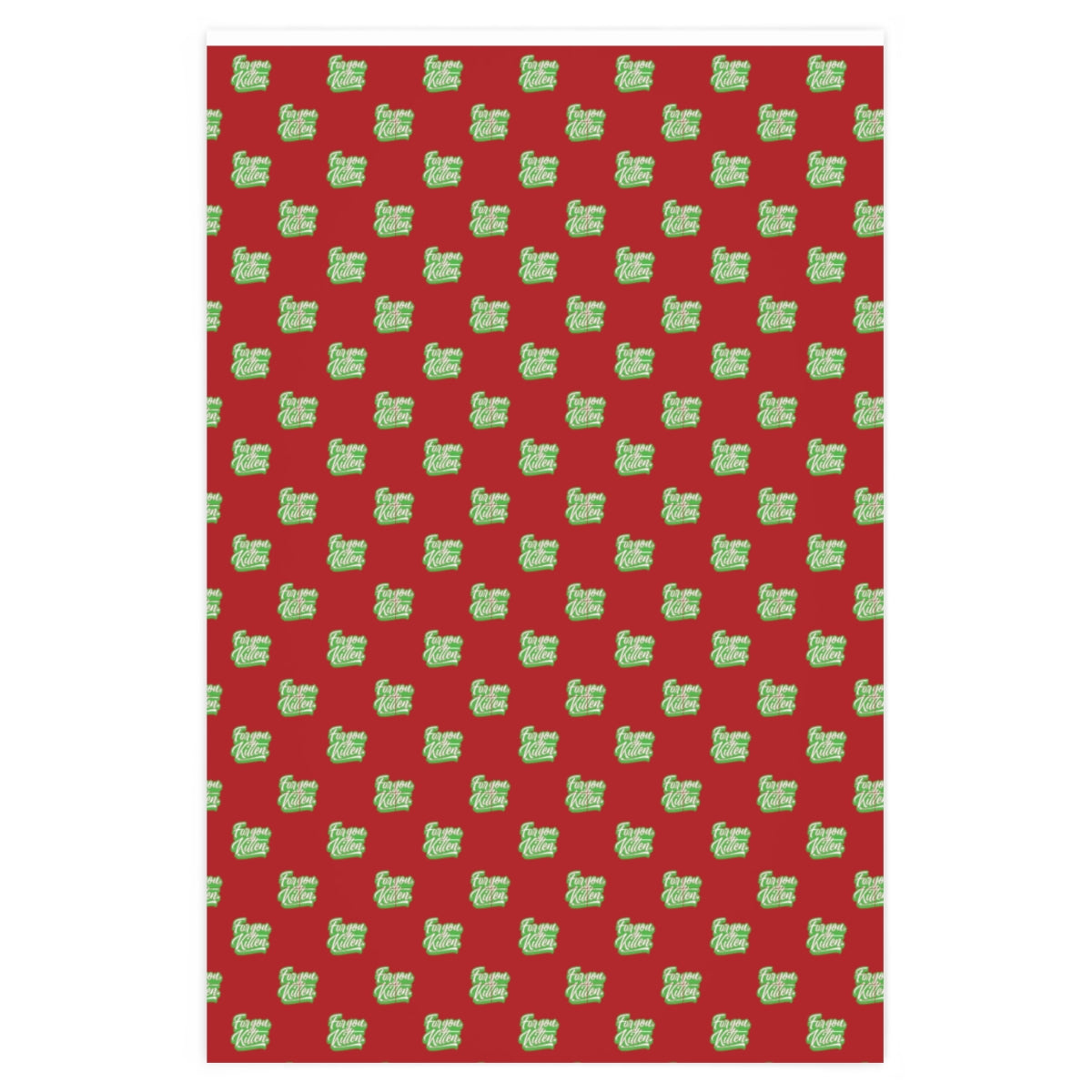 For you, Kitten! Wrapping Paper - Red & Green