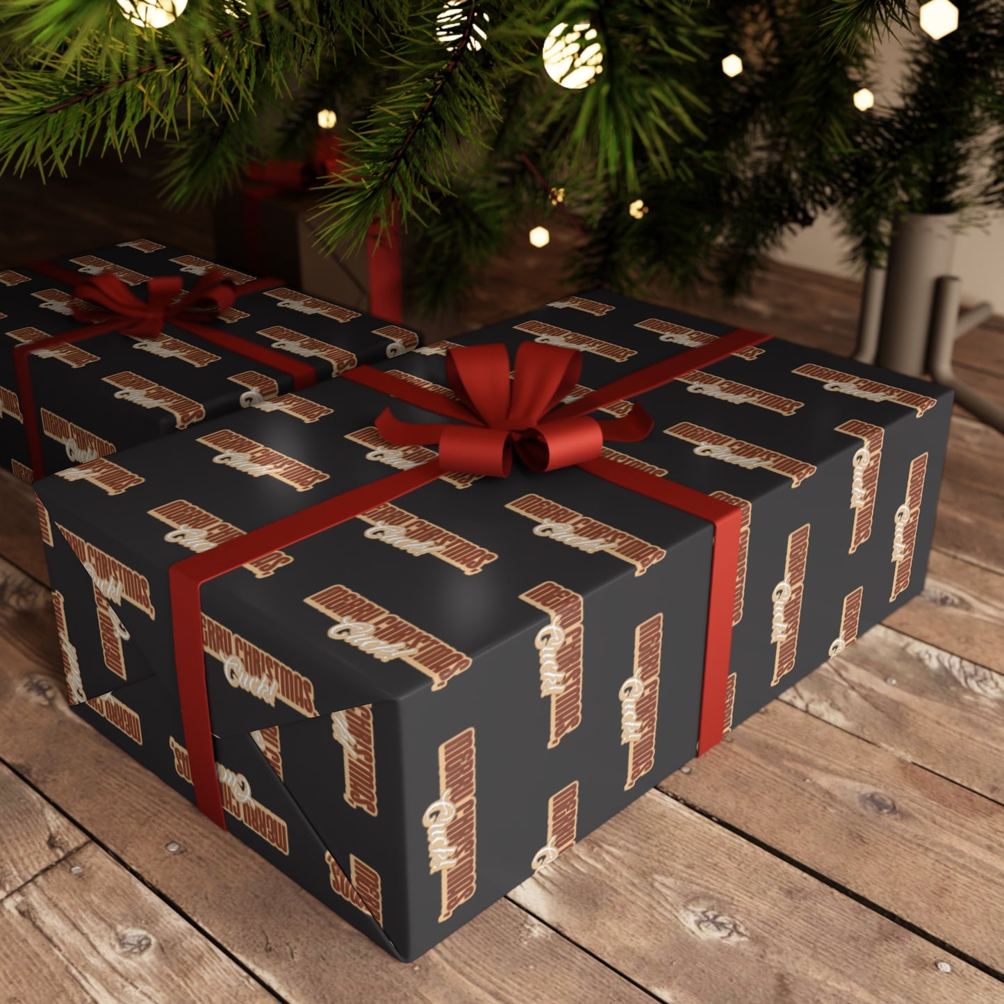 Merry Christmas, Cuck! Wrapping Paper - Black & Gold