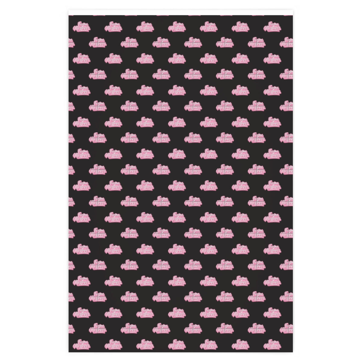 For you, Mistress! Wrapping Paper - Black & Pink