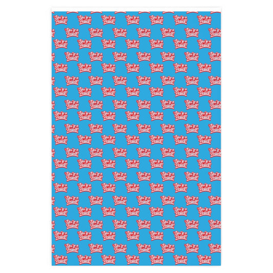 You're a Pervert! Wrapping Paper - Light Blue & Red