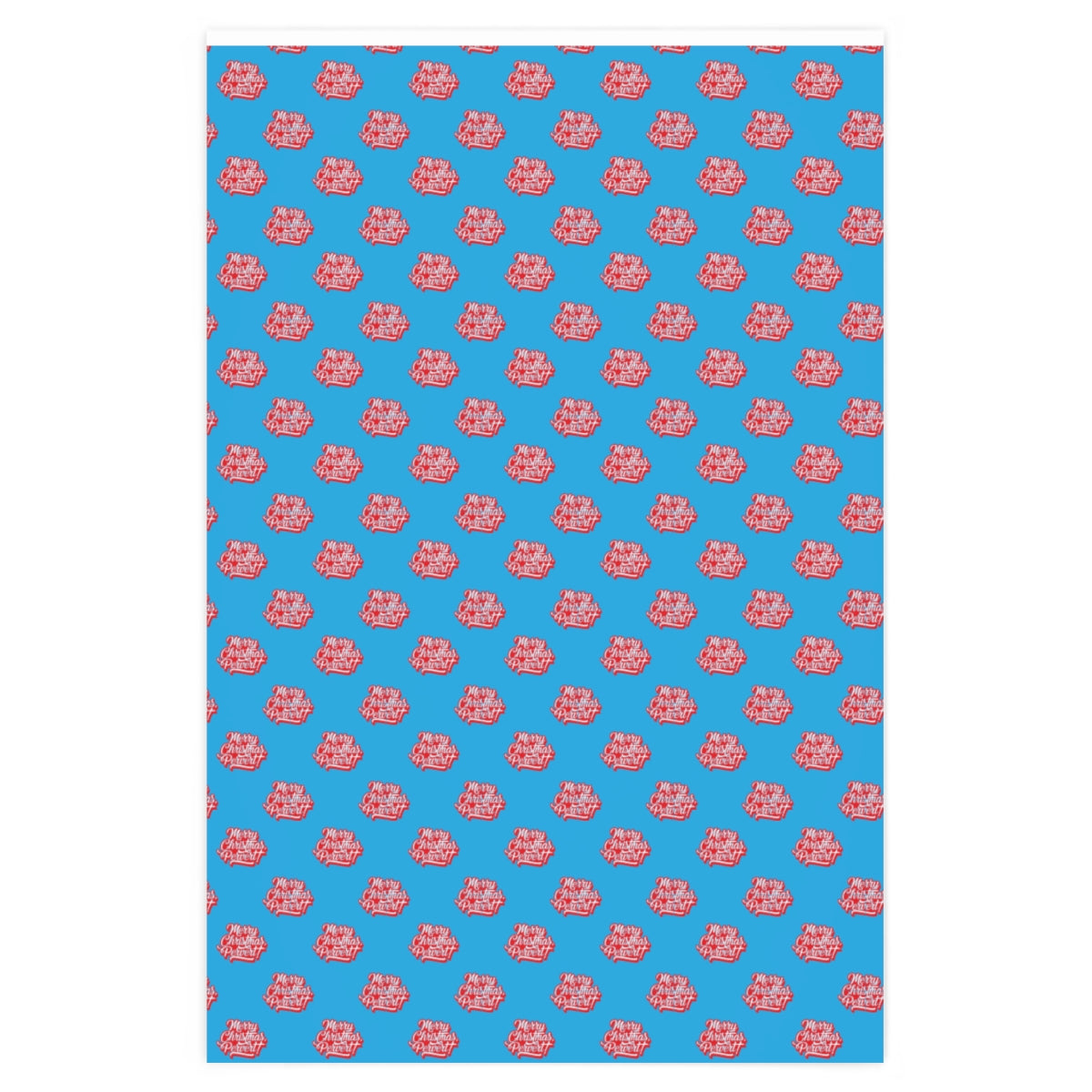 Merry Christmas Pervert! Wrapping Paper - Light Blue & Red