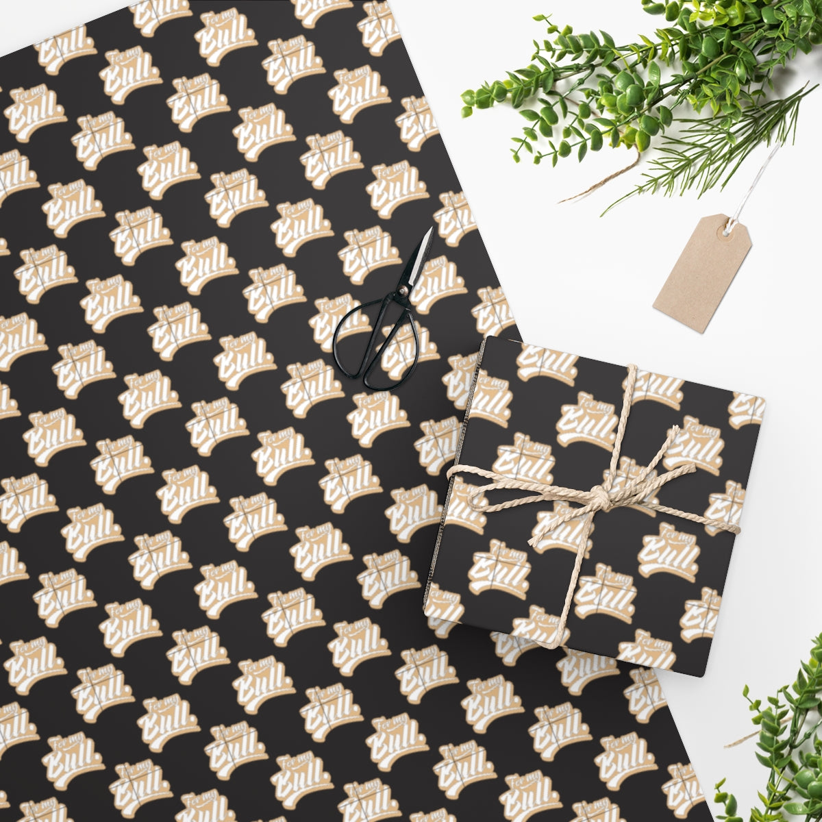 For my Bull! Wrapping Paper - Black & Gold