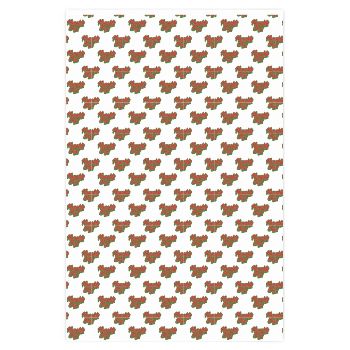 Naughty Boy! Wrapping Paper - White & Red/Green