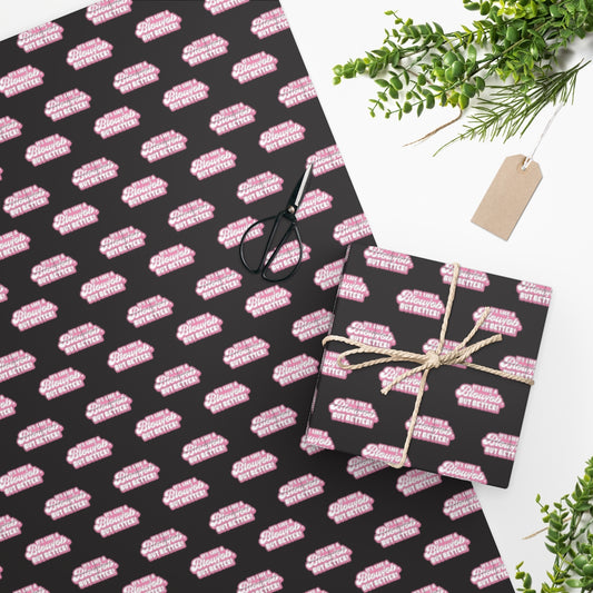 It's like a Blowjob, but Better! Wrapping Paper - Black & Pink