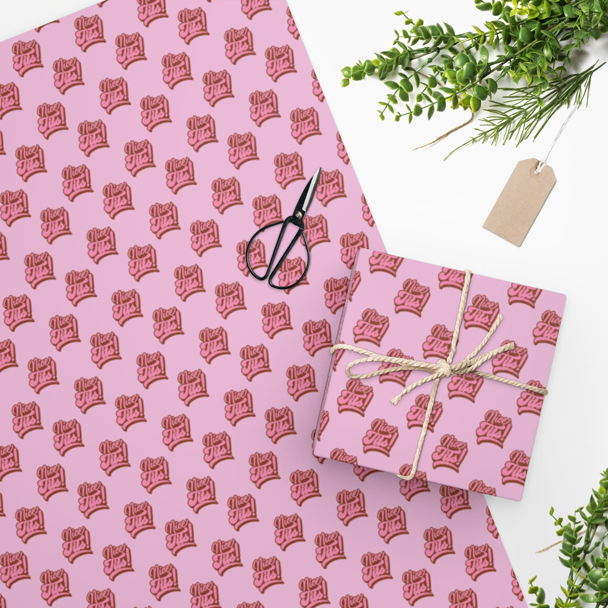 Nice Tits! Wrapping Paper - Pink & Dark Pink