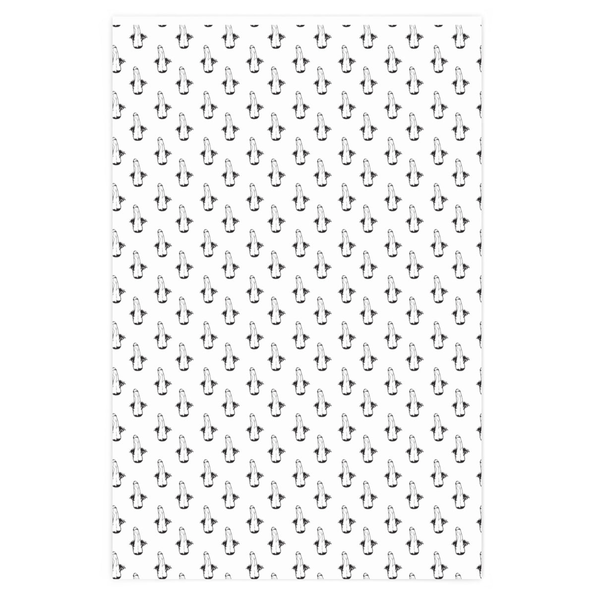 Erect Penis Wrapping Paper! White & Black