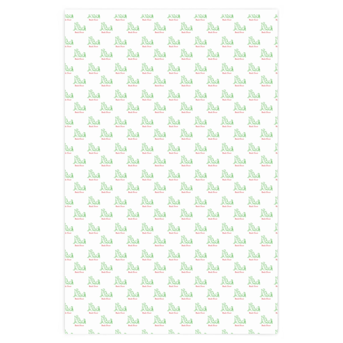 Kama Sutra Backdoor! Wrapping Paper - White & Red/Green