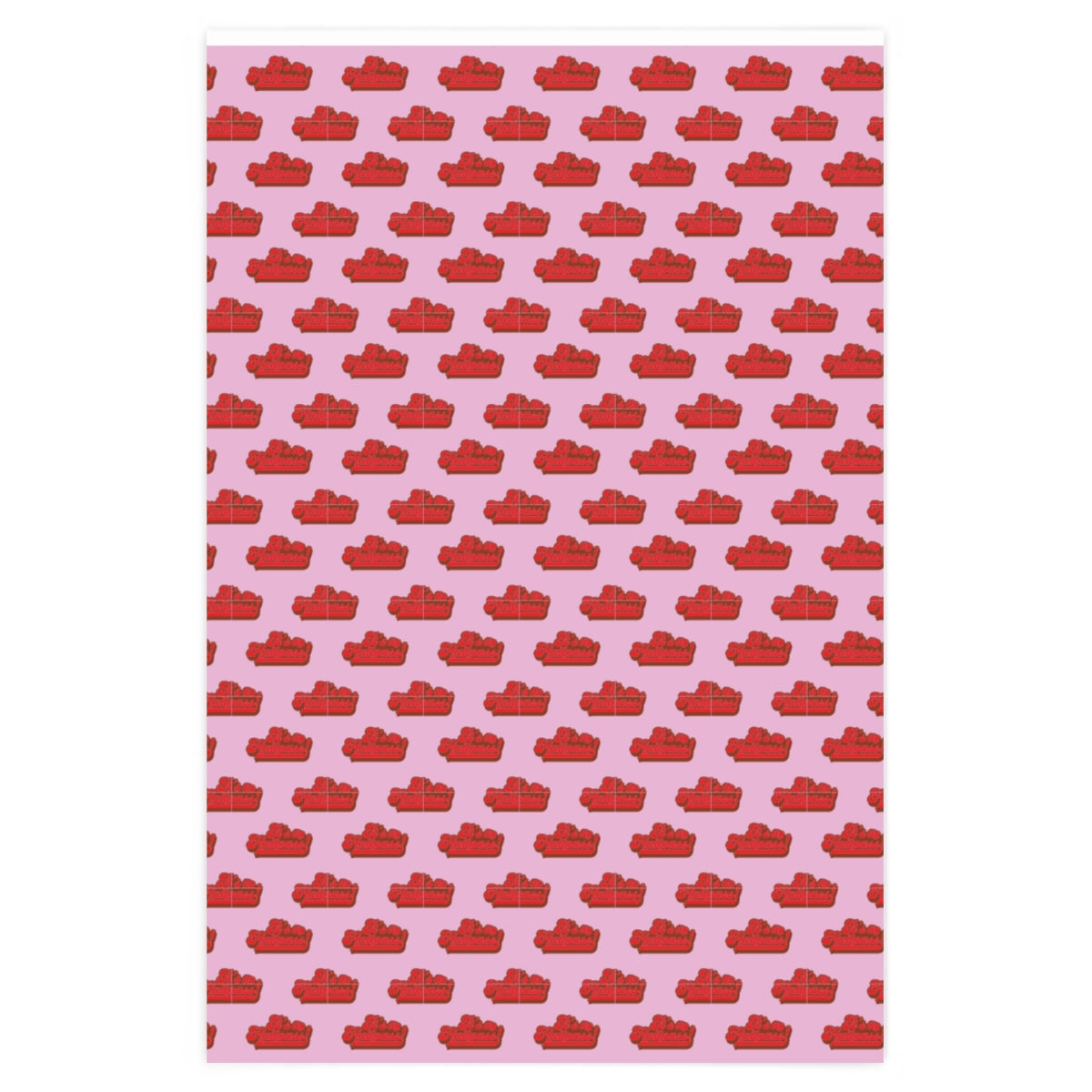 It's a Hallpass! Wrapping Paper - Pink & Red