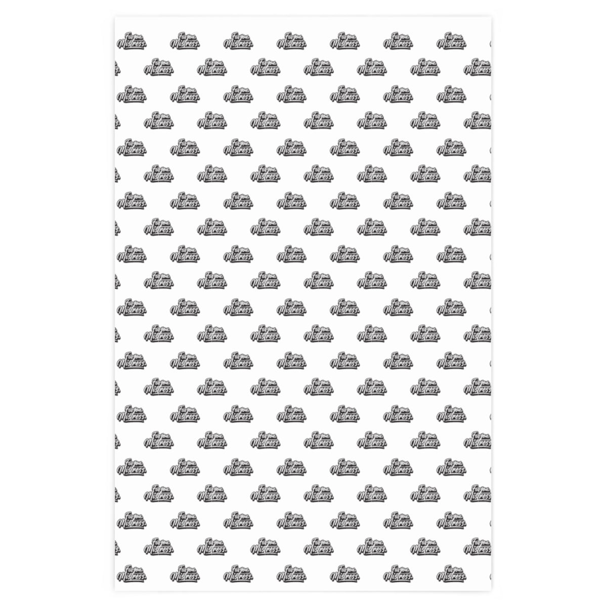 For you, Mistress! Wrapping Paper - White & Black