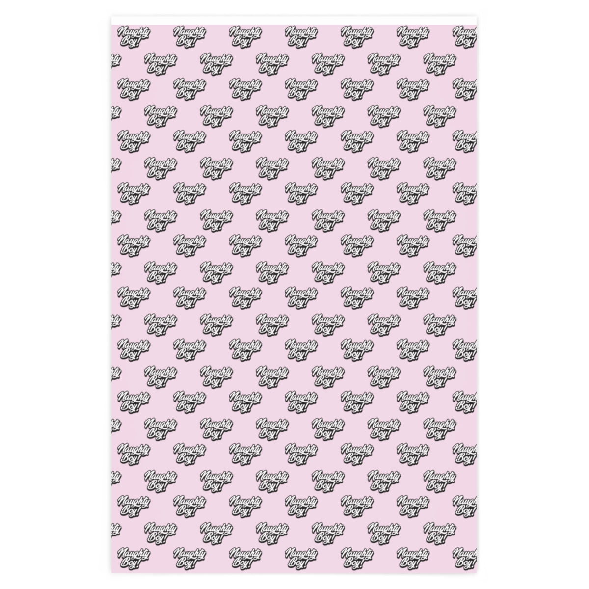 Naughty Boy! Wrapping Paper - Pink & Black