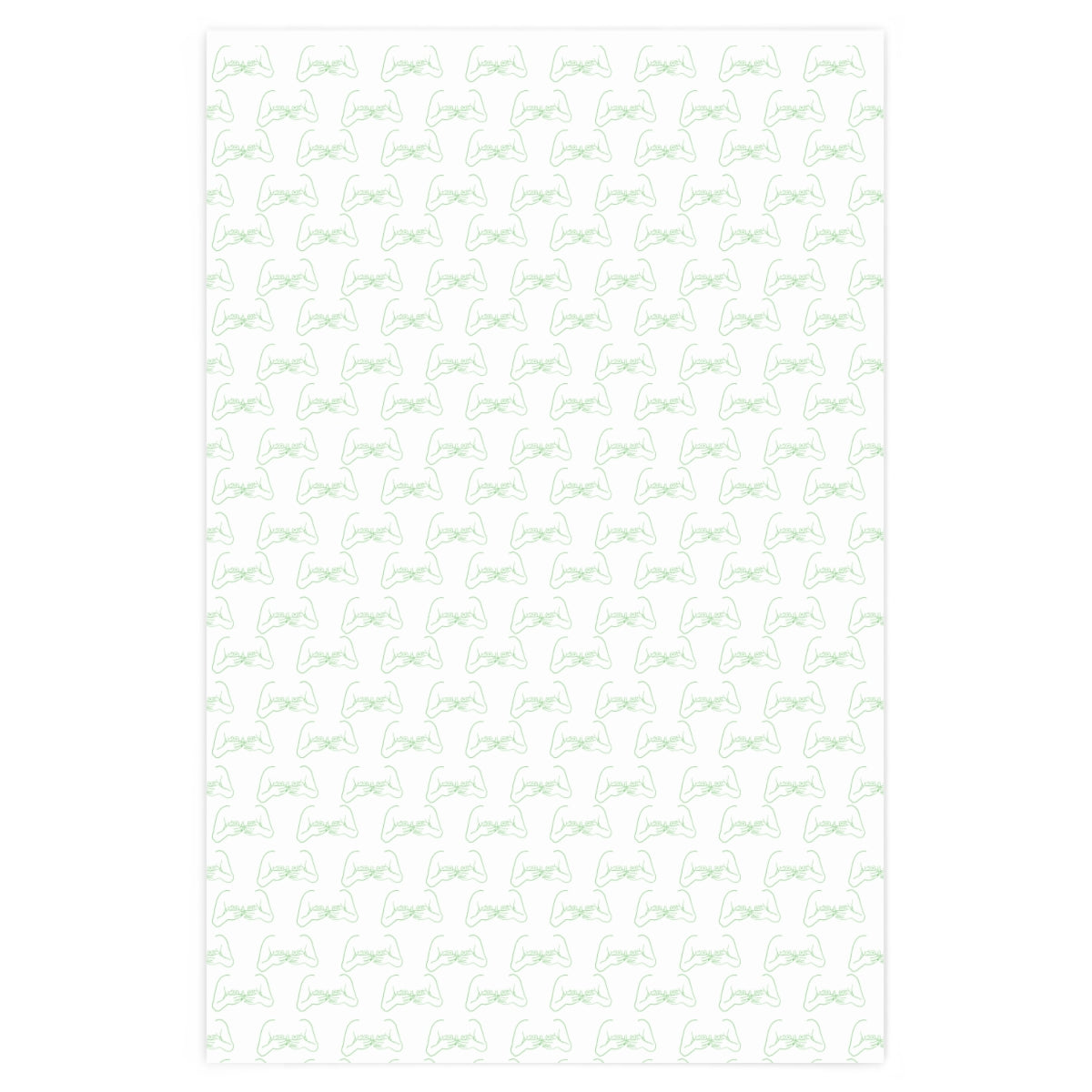 Sweet A-Cups! Wrapping Paper - White & Green