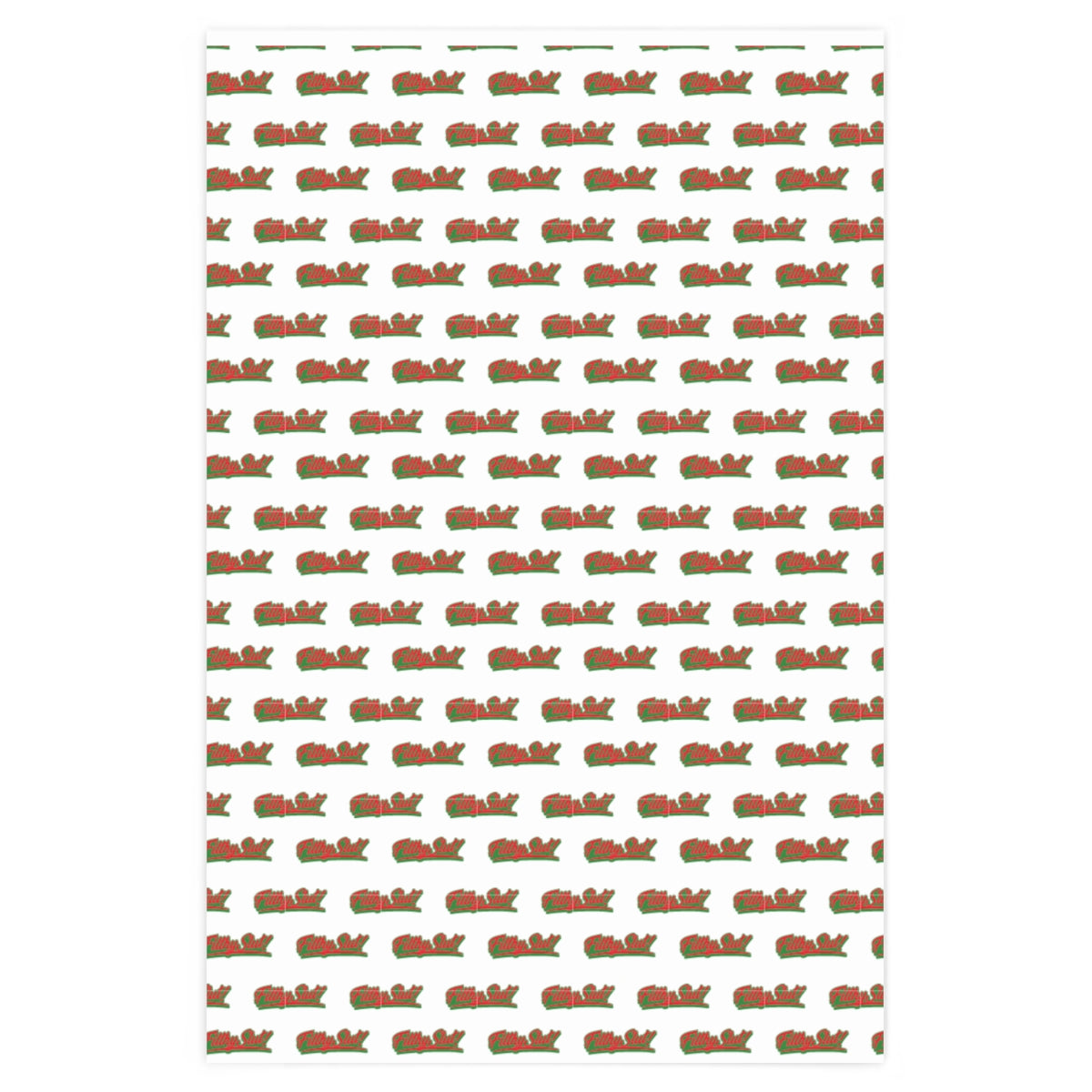 Filthy Slut! Wrapping Paper - White & Red/Green