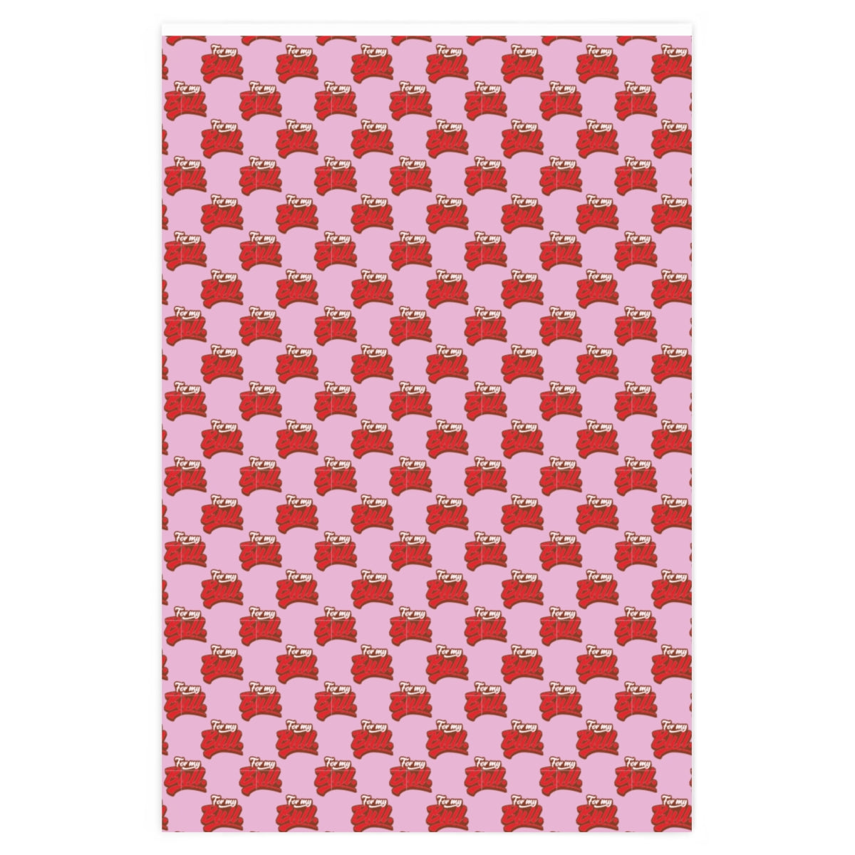 For my Bull! Wrapping Paper - Pink & Red