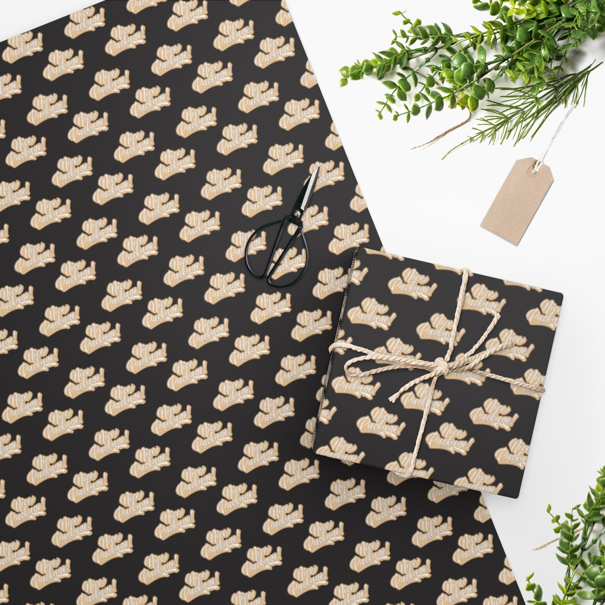 Nice Package! Wrapping Paper - Black & Gold