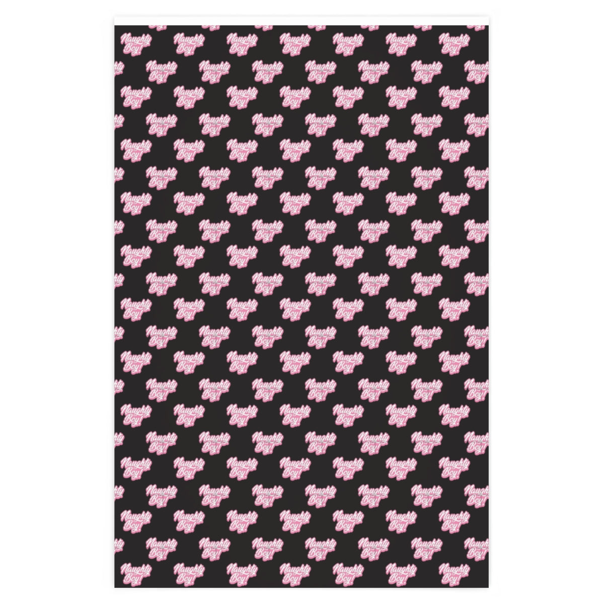 Naughty Boy! Wrapping Paper - Black & Pink