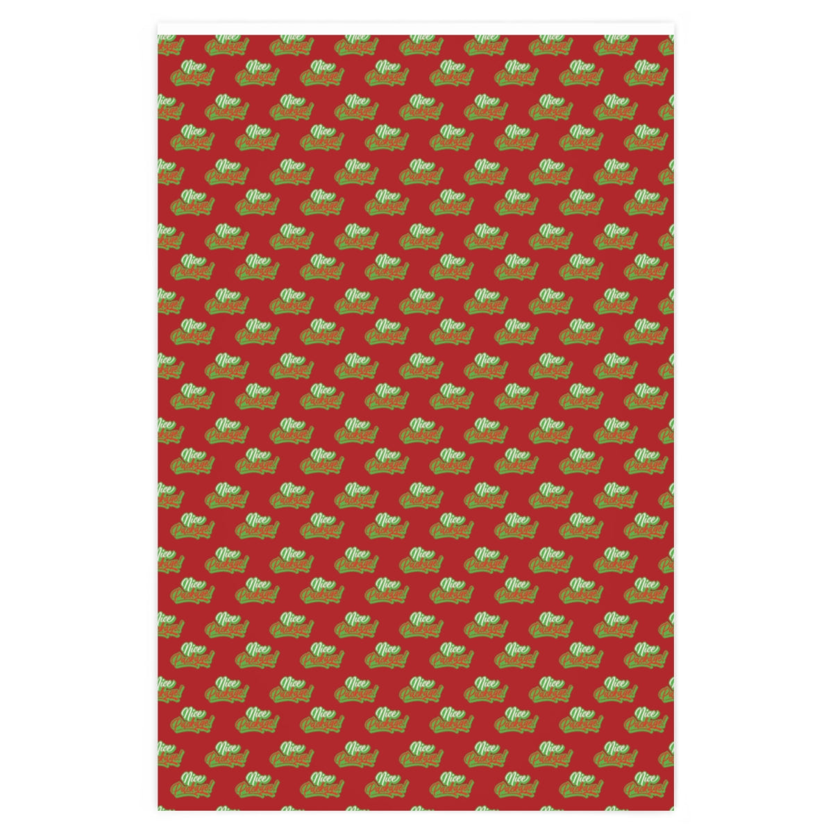 Nice Package! Wrapping Paper - Red & Green