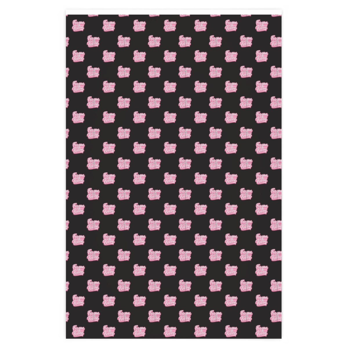 For you, Kitten! Wrapping Paper - Black & Pink