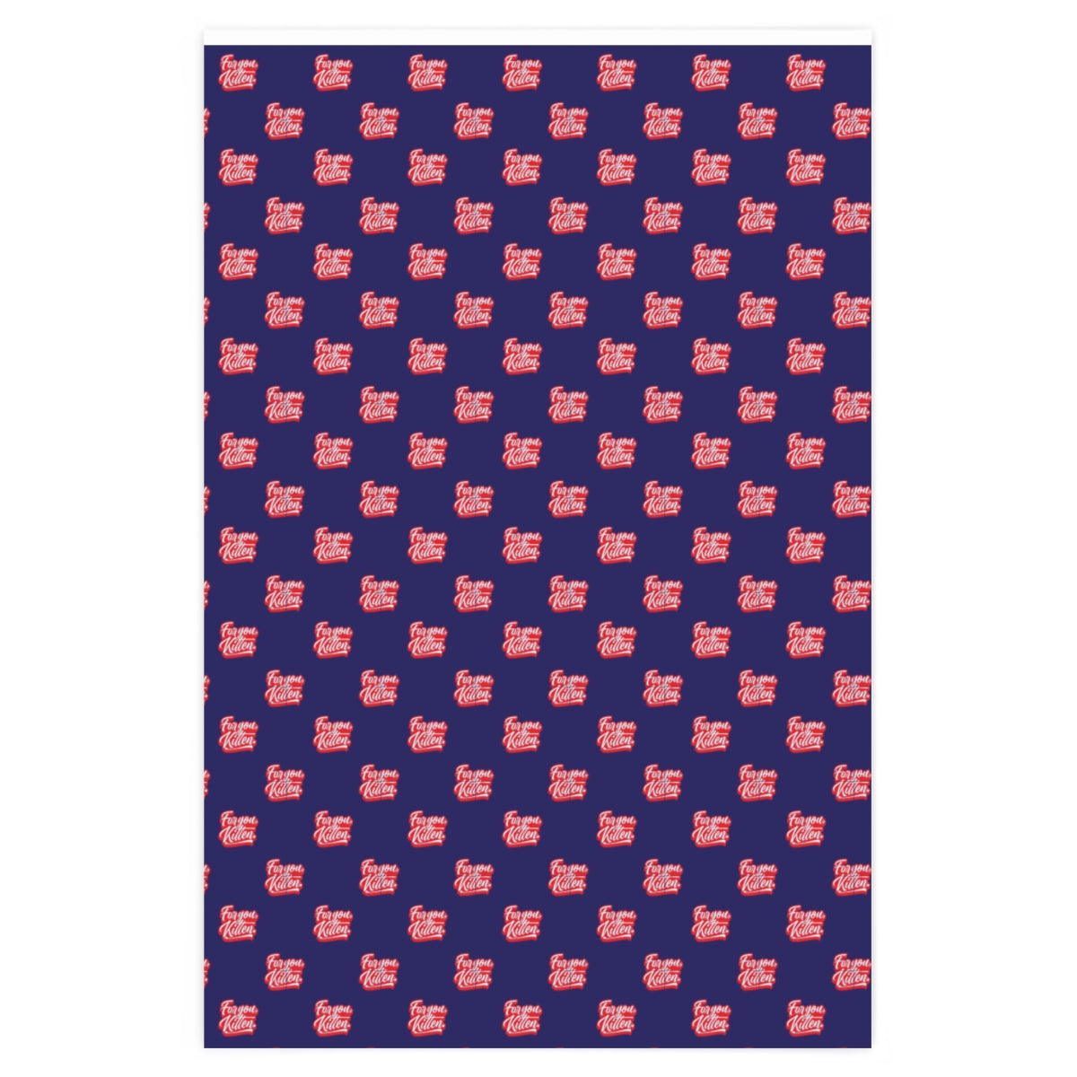 For you, Kitten! Wrapping Paper - Blue & Red