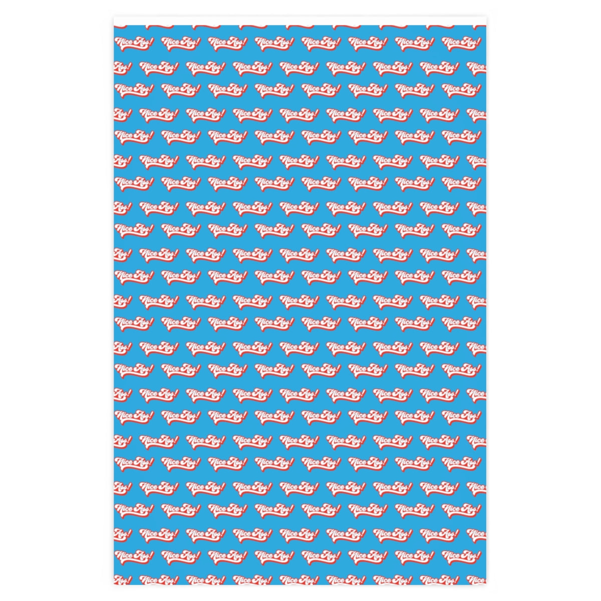 Nice Ass! Wrapping Paper - Light Blue & Red