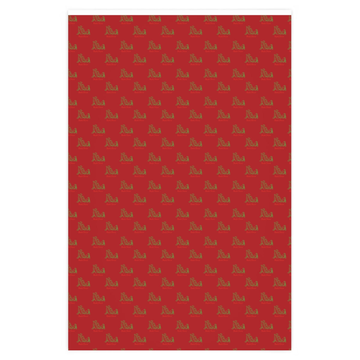 Kama Sutra Backdoor! Wrapping Paper - Red & Green