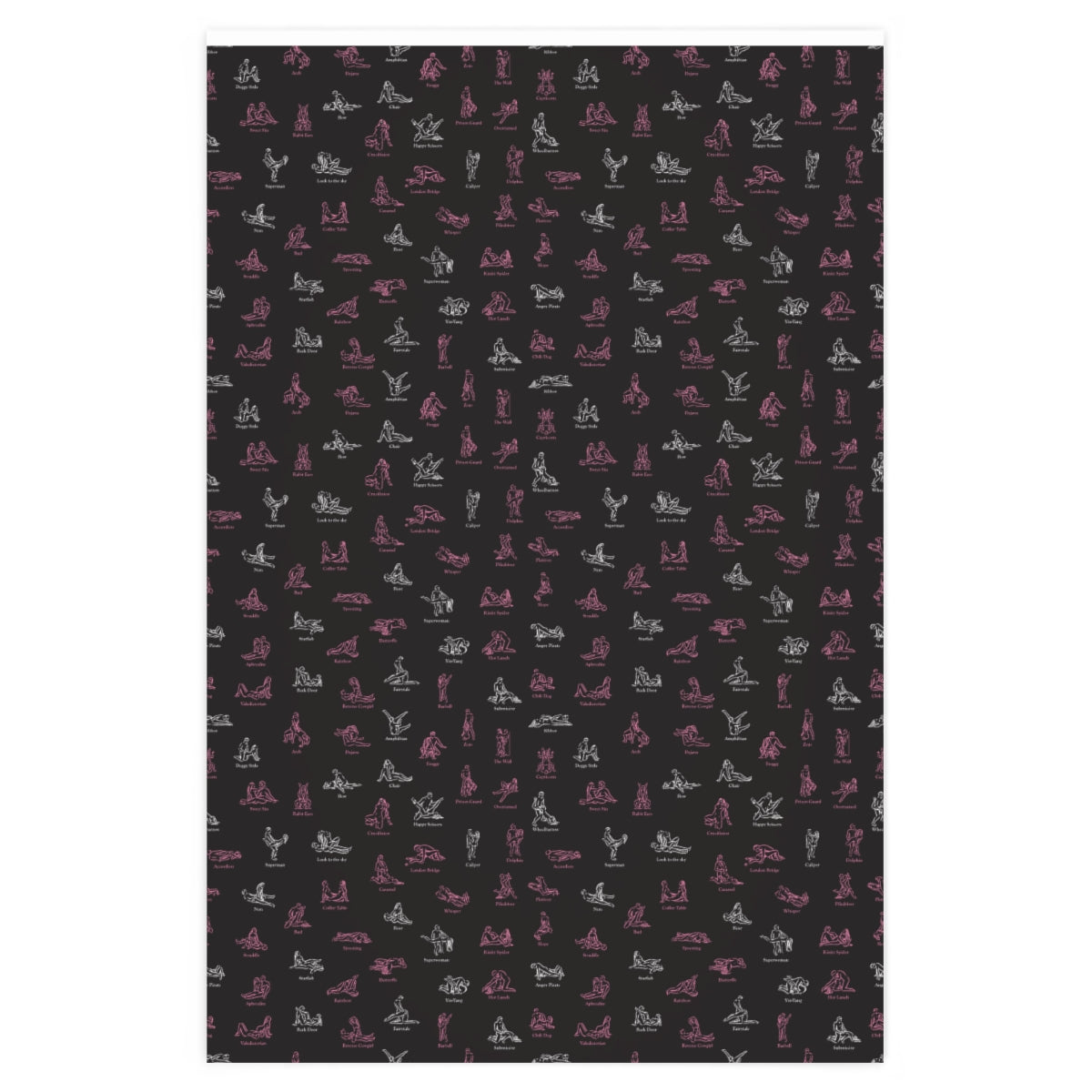 All Kama Sutra Wrapping Paper - Black & Pink