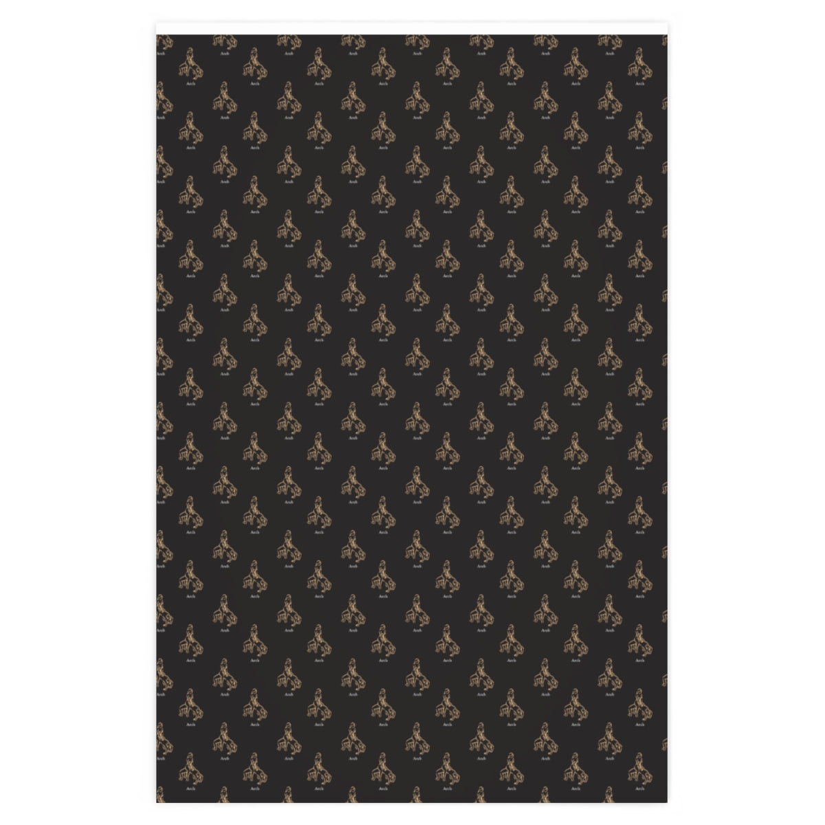 Kama Sutra Arch! Wrapping Paper - Black & Gold