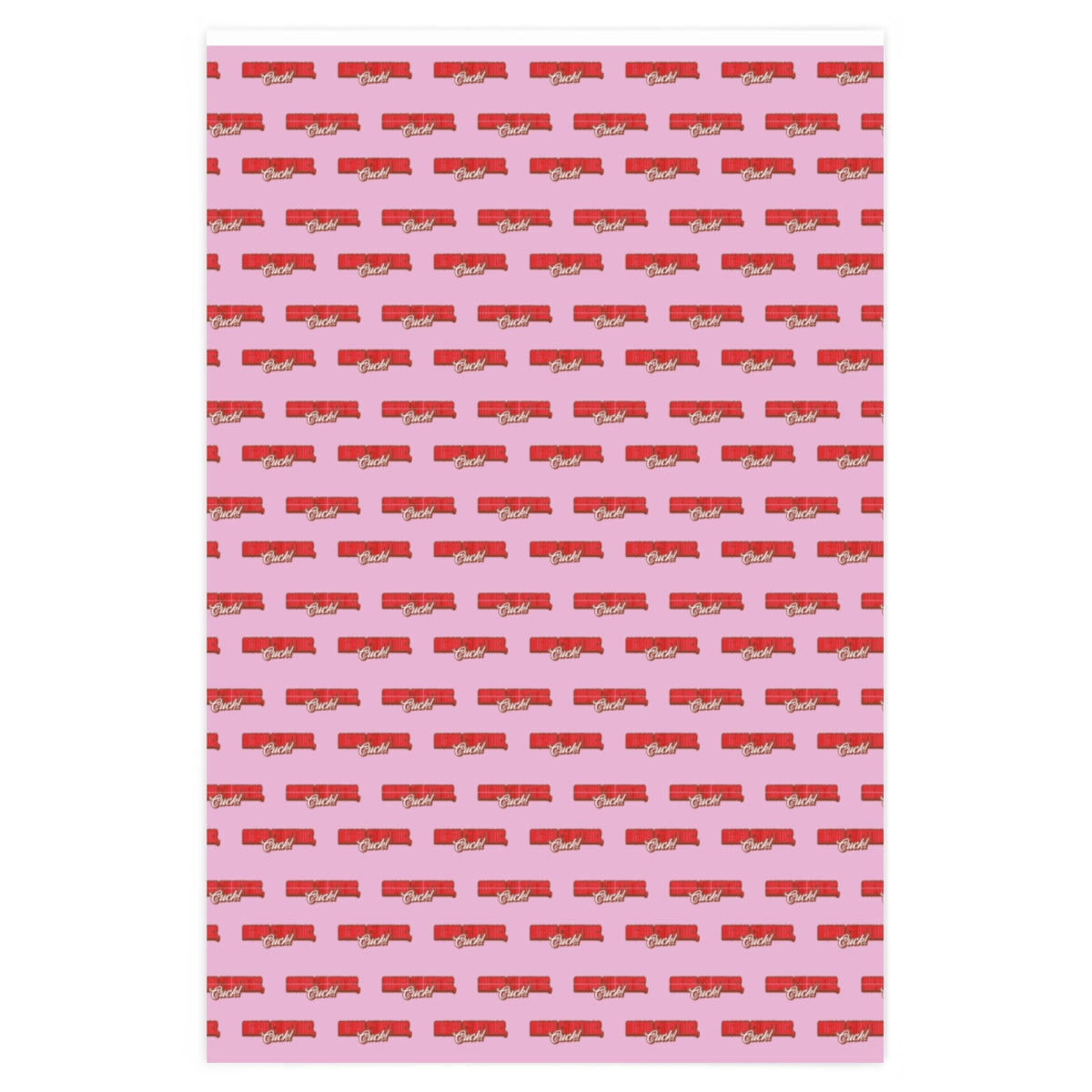 Merry Christmas, Cuck! Wrapping Paper - Pink & Red