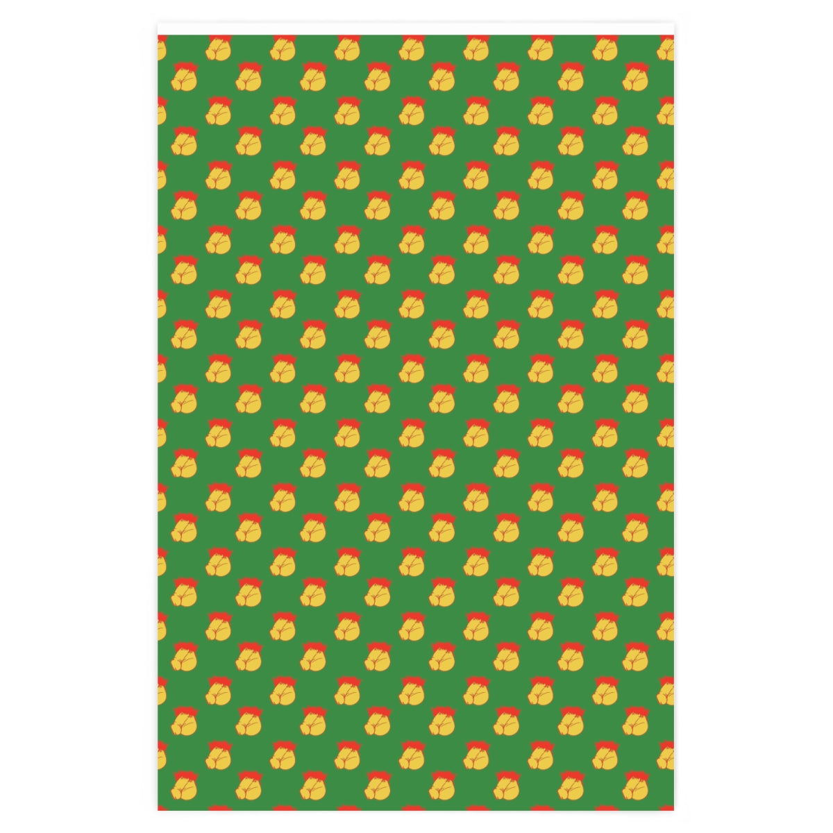 Flaccid Circumcised Penis! Wrapping Paper - Green & Yellow