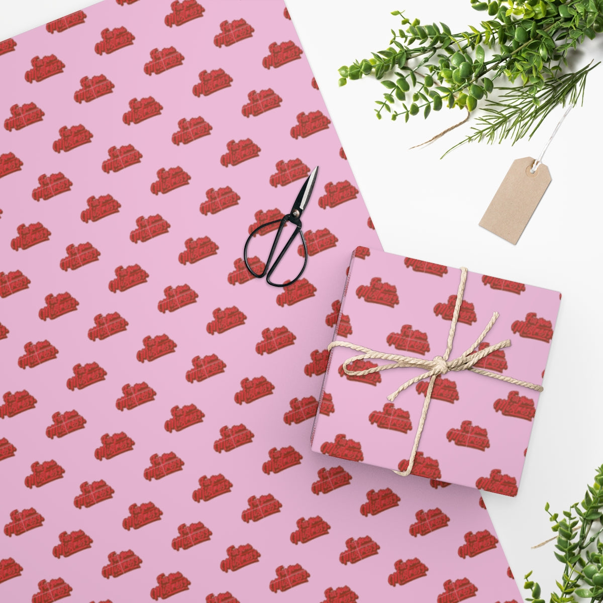 For you, Mistress! Wrapping Paper - Pink & Red