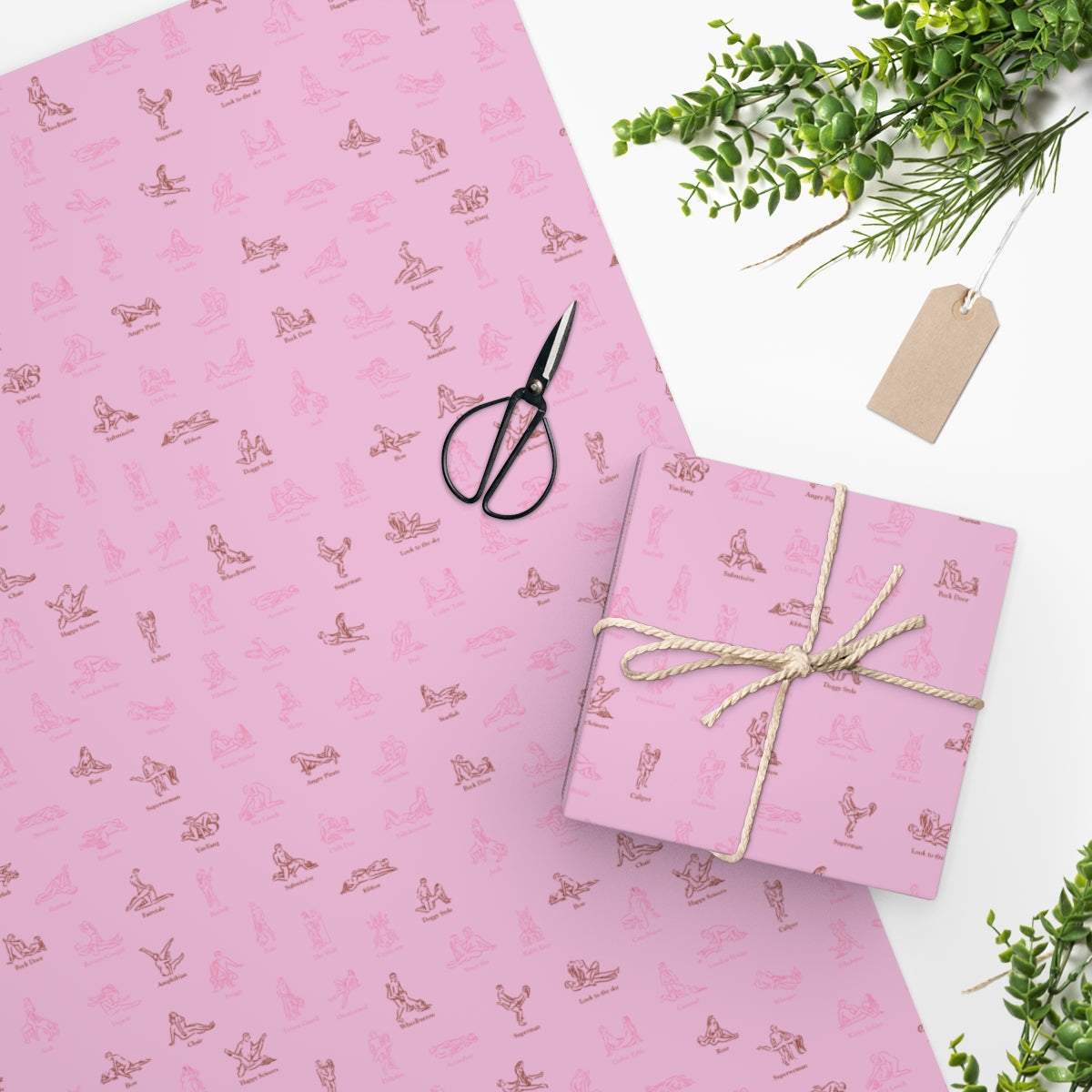 All Kama Sutra Wrapping Paper - Light Pink