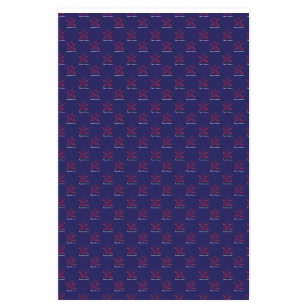 Kama Sutra Happy Scissors! Wrapping Paper - Blue & Red