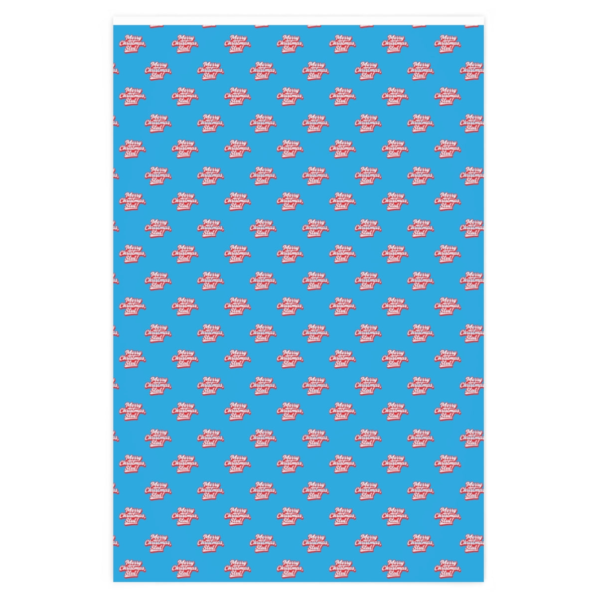 Merry Christmas, Slut! Wrapping Paper - Light Blue & Red