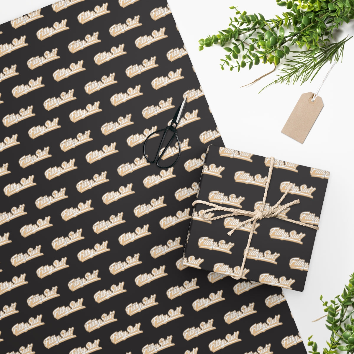 Filthy Slut! Wrapping Paper - Black & Gold