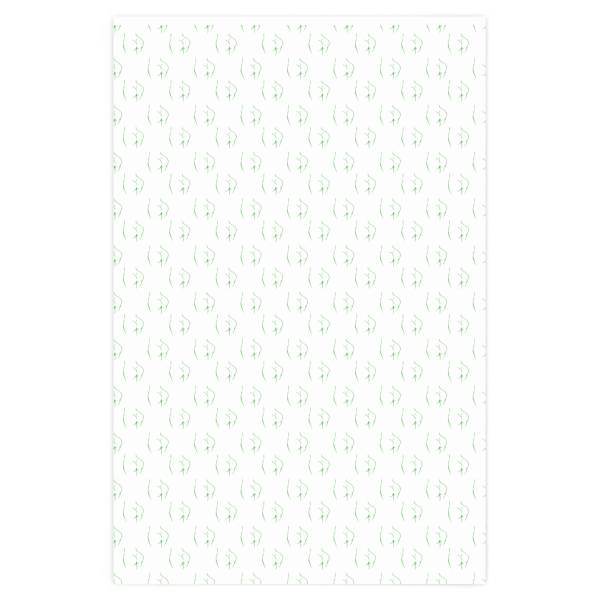 Girl's Bum Wrapping Paper - White & Green