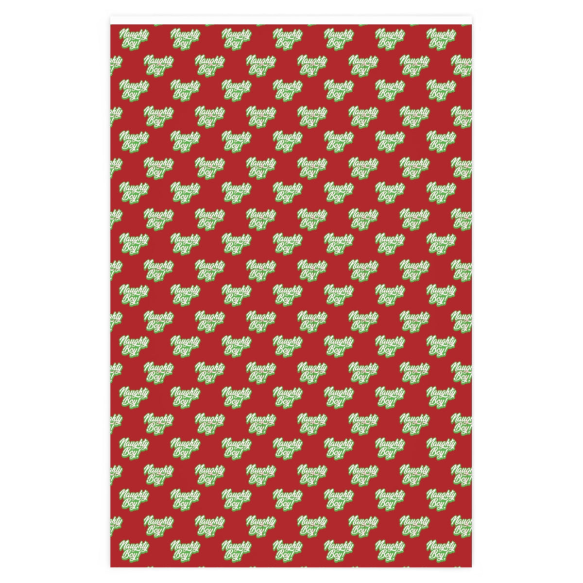 Naughty Boy! Wrapping Paper - Red & Green