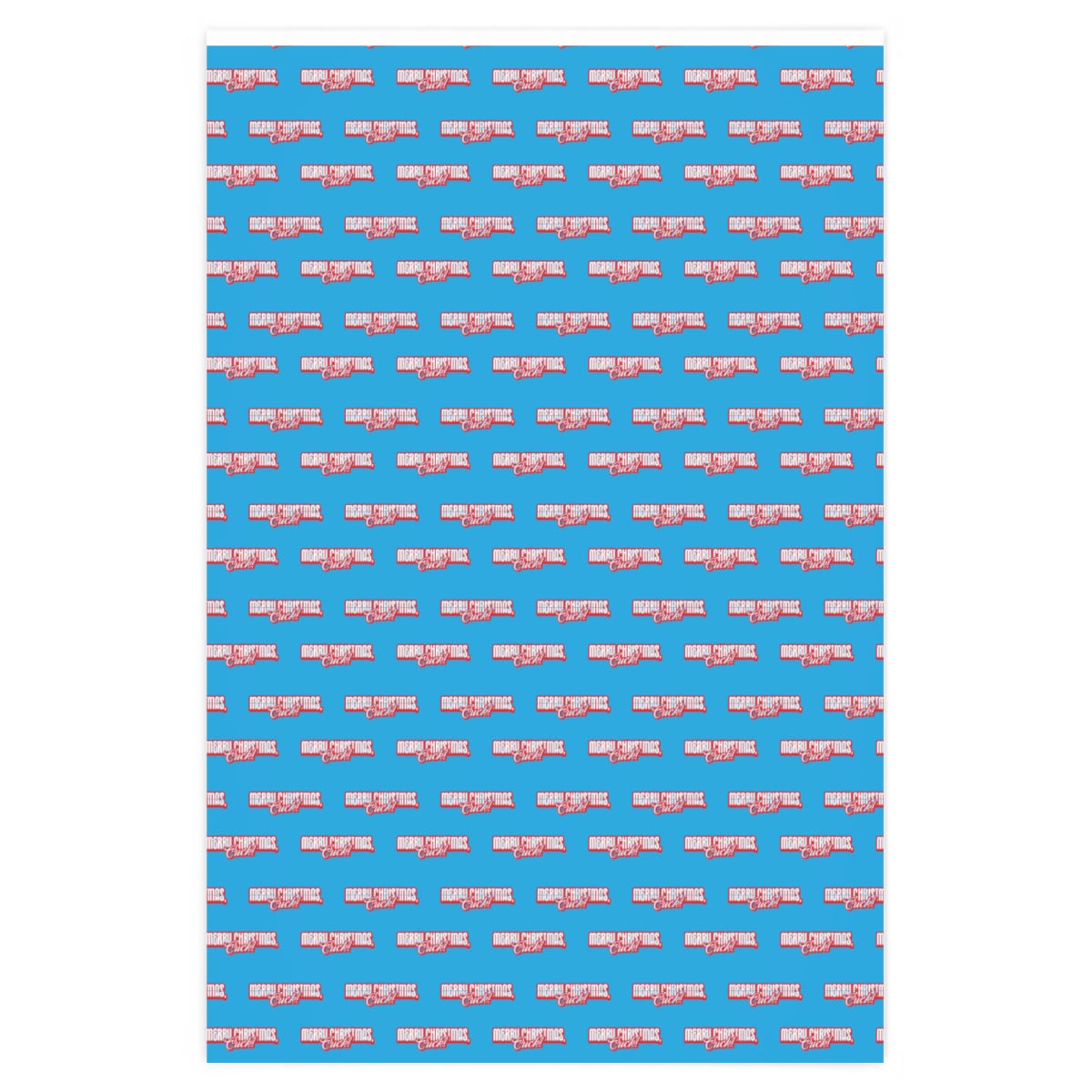 Merry Christmas, Cuck! Wrapping Paper - Light Blue & Red