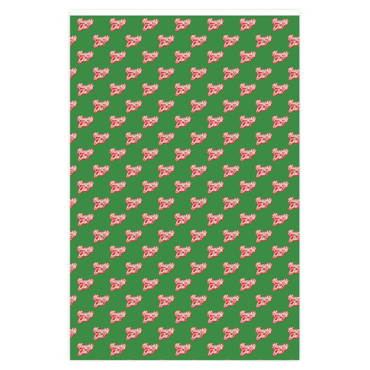 Naughty Girl! Wrapping Paper - Green & Red