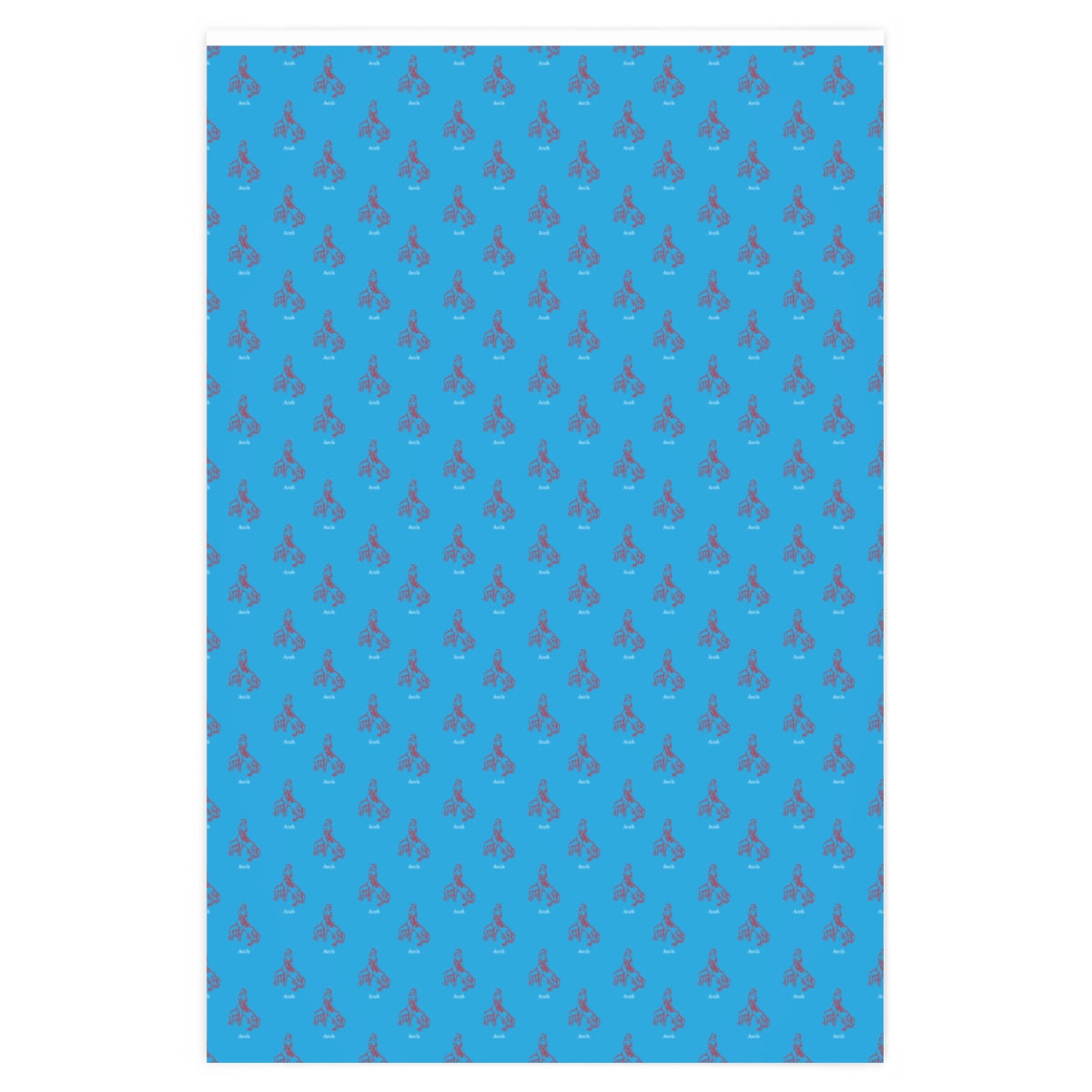 Kama Sutra Arch! Wrapping Paper - Light Blue & Red