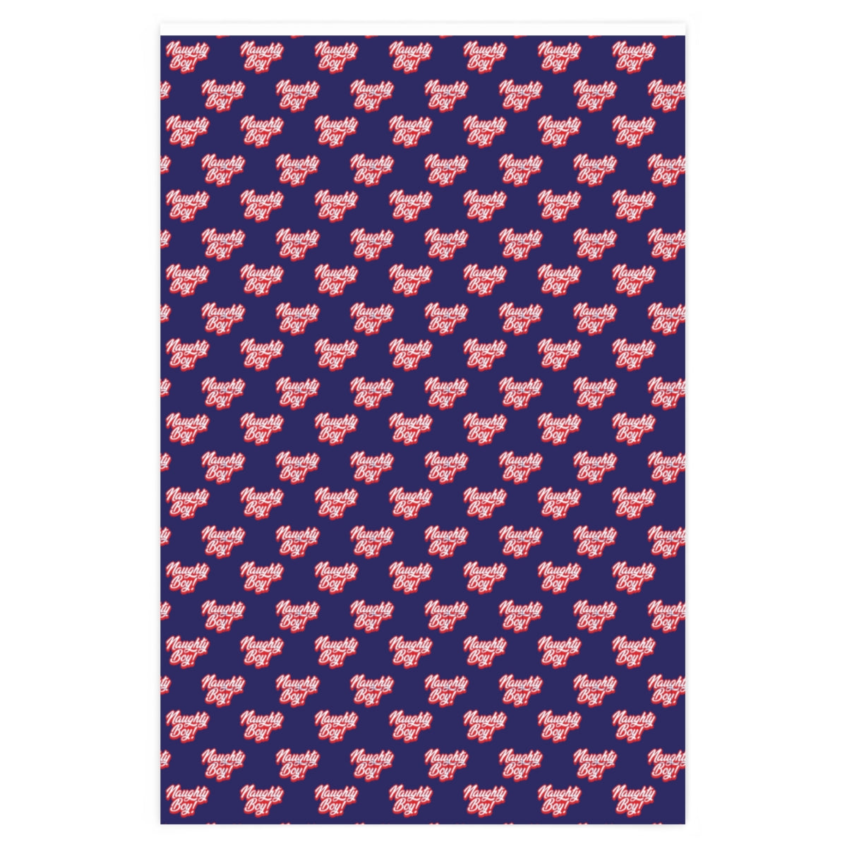 Naughty Boy! Wrapping Paper - Blue & Red