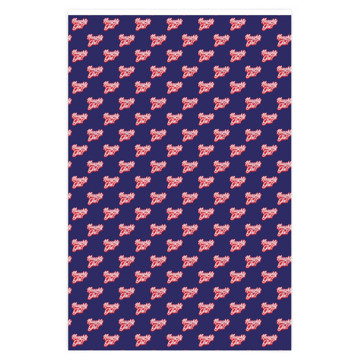 Naughty Girl! Wrapping Paper - Blue & Red